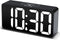DreamSky Compact Digital Alarm Clock with USB Port for Charging, 0-100% Brightness Dimmer, White Bold Digit Display, 12/24Hr, Snooze, Adjustable Alarm Volume, Small Desk Bedroom Bedside Clocks.