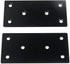 Geesatis 8 Pcs Flat Straight Corner Brace Bracket Connector 3.9 x 2 inch / 99 x 50mm Straight Support Shelf Bracket Corner Brackets, with Mounting Screws, Stainless Steel, Black