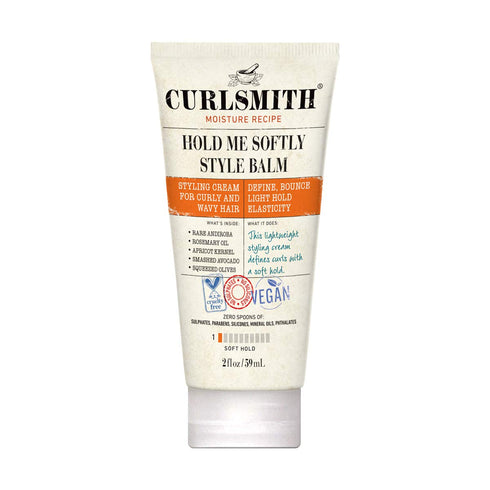 Curlsmith - Hold Me Softly Style Balm - Vegan Soft Hold Styling Cream for Wavy and Curly Hair, Natural Look (2oz)