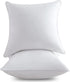 FavriQ 18 x 18 Throw Pillow Inserts with 100% Cotton Cover Square Cushions for Chair Bed Couch Car Down Alternative Pillow Form Sham Stuffer Decorative Pillow Insert White Sofa Pillow (Set of 2)