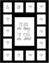 School Days Picture Mat with Multiple OpeningsSchool Years Photo Collage The Days Are Long Picture Mat - No Frame - 1 Pre-School & Kindergarten to 12th Grade (15 Photos, 1 Pre School - 12th, Black)