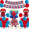 Spiderman Party Decorations Favors Birthday Spiderman Happy Birthday Banner, Foil Latex Balloons, Cupcake Toppers, Stickers - Avengers Superhero Birthday Party Supplies