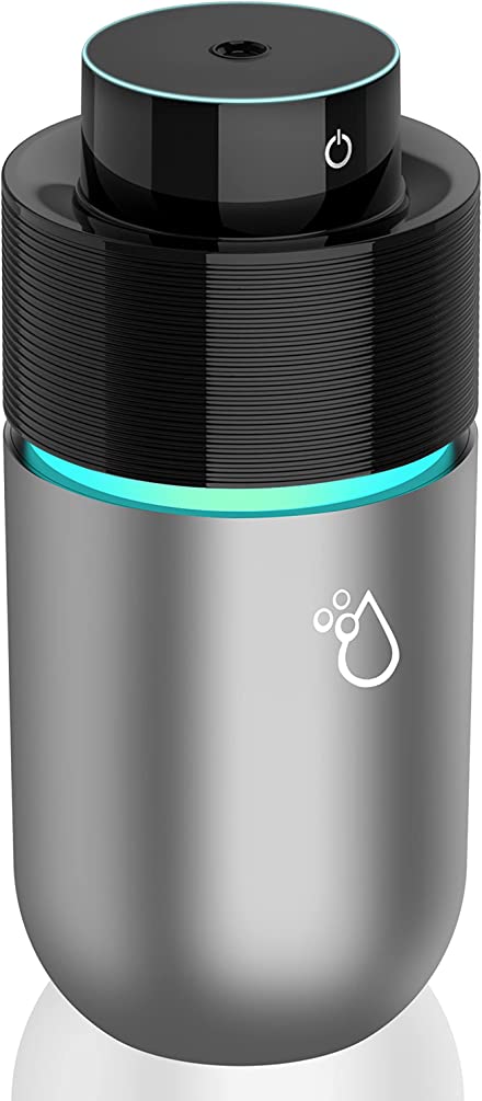Vyaime Car Diffuser Car Humidifier, USB Essential Oil Diffusers 7 Colors LED Lights 200mL Big Capacity Aromatherapy Diffuser(Black-Grey)