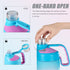 EAILGORL Water Bottles with Motivational Time Marker & Straw Leakproof BPA Free Reusble Flip Top Water Bottle for Sports and Fitness Enthusiasts (A1-Pink/Green Gradient)