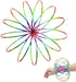 Flow Ring Spinner Ring Arm Toy - Magic Ring Game for Kids Arm Bracelet Kinetic Spiral Flow Ring Spring Toy - 3D Roll Rings Arm Slinky Metal Toy Stainless Ring - Infinity Loop Rainbow Kinetic Flow Ring