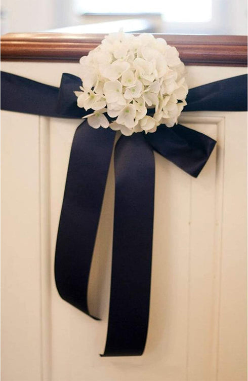 VATIN 1-1/2" Wide Double Faced Polyester Satin Ribbon - 50 Yard (Navy Blue), Perfect for Wedding, Gift Wrapping, Bow Making & Other Projects