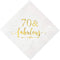 Crisky 70 and Fabulous Cocktail Napkins Gold for Women 70th Birthday Decorations, 70th Birthday Bevergae Dessert Cake Table Supplies, 50Pcs, 3-Ply