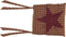 VHC Brands Star Cotton Primitive Tabletop Kitchen Tie Back(s) Appliqued Square Chair Pad, King, Burgundy Red