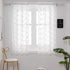 YJ YANJUN Sliver White Sheer Curtains for Bedroom 63 Inch Length - Moroccan Silver Print for Living Room Rod Pocket Window Drapes 52 x 63 Inch, 2 Panels, White Silver