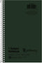 Ampad Single Wire Notebook, Recycled, Size 8x5, 1 Subject ,Green Cover, Narrow Ruled, Not 3 Hole Punched, 80 Sheets per Notebook (25-400R)