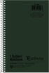 Ampad Single Wire Notebook, Recycled, Size 8x5, 1 Subject ,Green Cover, Narrow Ruled, Not 3 Hole Punched, 80 Sheets per Notebook (25-400R)