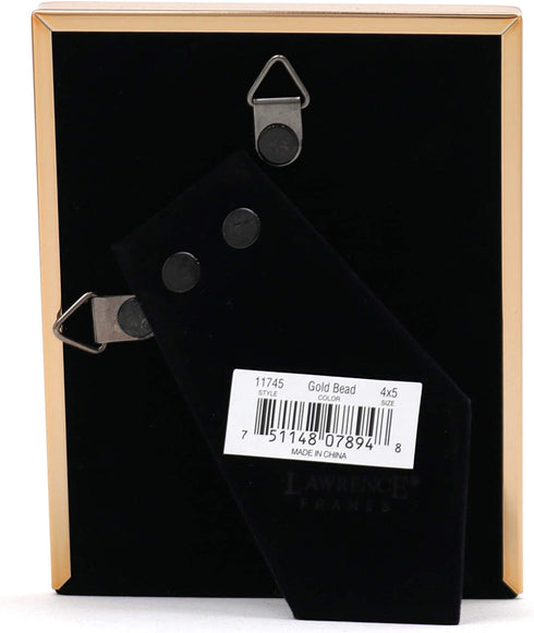 Lawrence Frames Classic Bead Picture Frame, 4x5, Gold