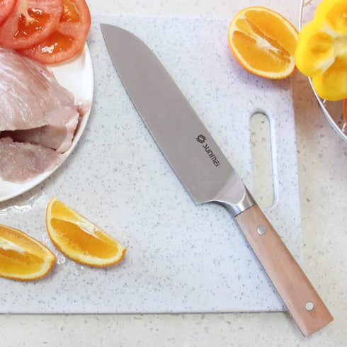 Sunmei 8 Inch Chef's Knife, High Carbon 5Cr15MoV Stainless Steel Kitchen Knives with Wooden Handle, Ultra Sharp, Best Choice for Home Kitchen and Restaurant(Original)