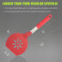 Homi Styles Jumbo Nylon Kitchen Pancake Spatula | Wide Non-Stick Slotted Blade with Floral Cut-Out Design - Great for Pancake Flipper, and Egg Turner | 15 x 6.5 Inches ( Red)