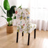 SearchI Dining Room Chair Covers Slipcovers Set of 4, Spandex Super Fit Stretch Removable Washable Kitchen Parsons Chair Covers Protector for Dining Room,Hotel,Ceremony,Beige+Flowers