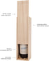Twine, Single Bottle Wooden Decorative Wine Box with Lid, Great for Wine Accessory Sets, Exposed Wood Grain