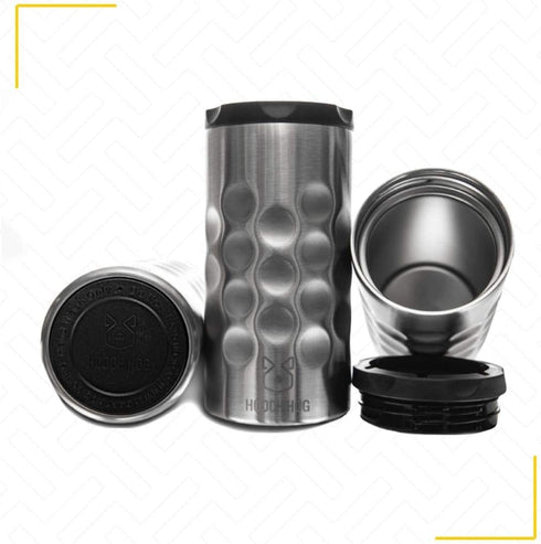 Hooch|Hog Slim Can Cooler Stainless Steel for 12 oz. Skinny Cans | 3x Insulated Beer Can Holder for Michelob Ultra, White Claw, Truly & Redbull (Blush Glitter)