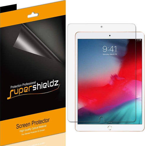(4 Pack) Supershieldz Designed for Apple iPad Air 3 (10.5 inch 2019 Model, 3rd Generation) and iPad Pro 10.5 inch Screen Protector, High Definition Clear Shield (PET)