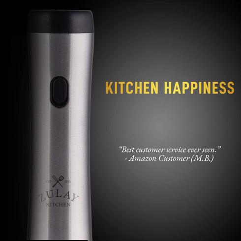 Zulay Super High Powered Rechargeable Milk Frother & Milk Foamer for Coffee - Portable Handheld Frother Whisk for Latte, Cappuccino, Matcha - Includes 1-Single & 1-Double Coil Whisks, Unlimited Life