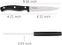 McCook MC55 Steak Knives - 8 Pieces Full Tang Serrated Stainless Steel Steak Knife Set, Black