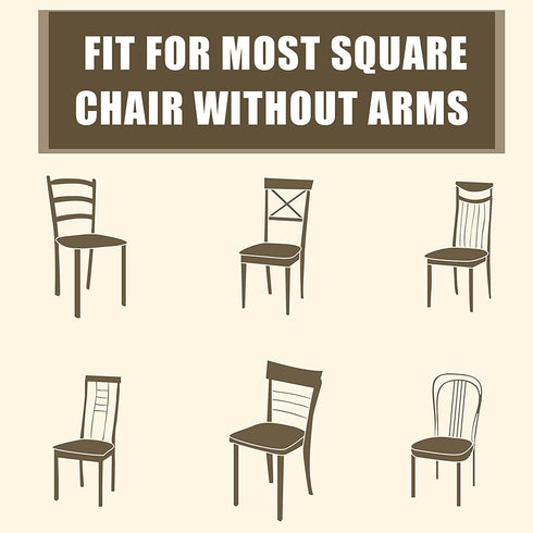 4 Pieces Chair Seat Covers Chair Slipcovers Dining Chair Covers Elastic Seat Protector Soft Stretch Slipcovers Removable Chair Protector Cover for Kitchen Dining Room Wedding (Beige)