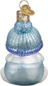 Old World Christmas Snow Baby BOY Ornament, Cheerful White