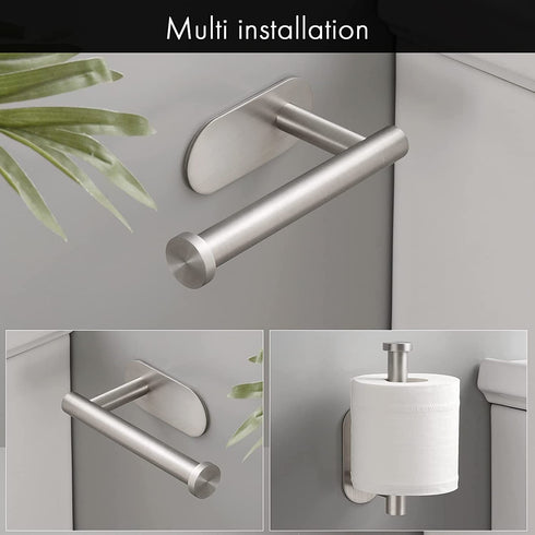KES Self Adhesive Toilet Paper Holder Stick On Toilet Paper Roll Holder RUSTPROOF Stainless Steel Brushed Finish 2 PCS, A7170-2-P2