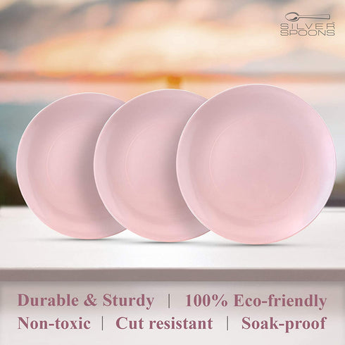 DISPOSABLE PLASTIC DESSERT PLATES | Opulence Blush | 20 pc - 7.5?