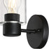 Westinghouse Lighting 6115500 Sylvestre Transitional One-Light Indoor Wall Light Fixture, Matte Black Finish, Clear Glass