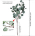 ZHIIHA Pack of 6 Eucalyptus Stems Artificial Silver Dollar Leaves Artificial Greenery Faux Holiday Greens Flower Leaf Arrangement for Home Decor