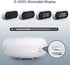 REACHER Digital Alarm Clock for Bedroom - 0-100% Dimmer, Dual Alarm, 2 USB Ports, Weekday/Weekend/7 Days, LED Display, 5 Natural Wake Up Sounds, Adjustable Volume, Snooze, Small Size, Outlet Powered