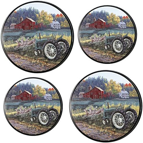 Reston Lloyd Electric Stove Burner Covers, Set of 4, Morning Run All-Over Pattern