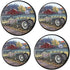 Reston Lloyd Electric Stove Burner Covers, Set of 4, Morning Run All-Over Pattern