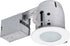 Globe Electric 90663, 4" Flush Round Trim Recessed Lighting Kit Tempered Frosted Glass, White, 3.88" Hole Size