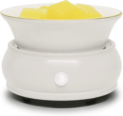 Bobolyn Wax Melt Warmer Burner Electric Scented Candle Wax Warmer, 3-in-1 Scented Wax Fragrance Melter for Home Office Bedroom Living Room Decor (WhiteSmoke)