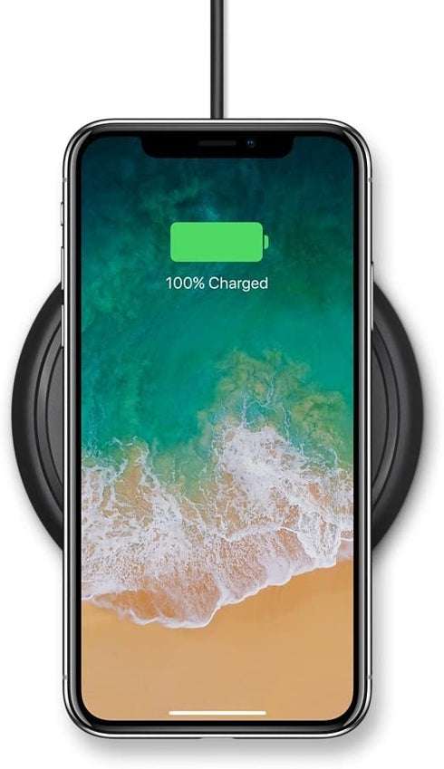 mophie 4116_WRLS-CHGPAD-AC-BLK-NA - Wireless Charge Pad - Apple Optimized - 7.5W Qi Wireless Technology for Apple iPhone 11, 11 Pro, 11 Pro Max, XR, XS Max, X/ XS, 8 and 8 Plus - Black