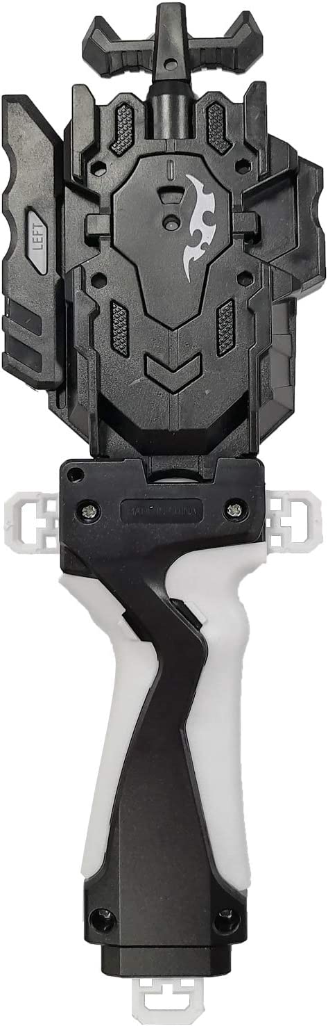 Speder Bey Gyro Blades Launcher and Grip , Light Sparking Battling Burst String Launcher Gyro Left&Right LR Spin Top Compatible with All Bey Burst Series Bey Battling Bey(Black)