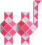 Mipartebo Magic Snake Cube Twist Puzzle 72 Wedges Large Size Twist Fidget Snake Toys Gift Party Favors for Kids Adults Teens Pink