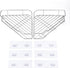 AmazerBath Corner Shower Caddy with Hooks, Adhesive Shower Shelf Stainless Steel, Shower Organizer Wall Mounted for Bathroom, Kitchen, Toilet, Chrome, 2 Pack