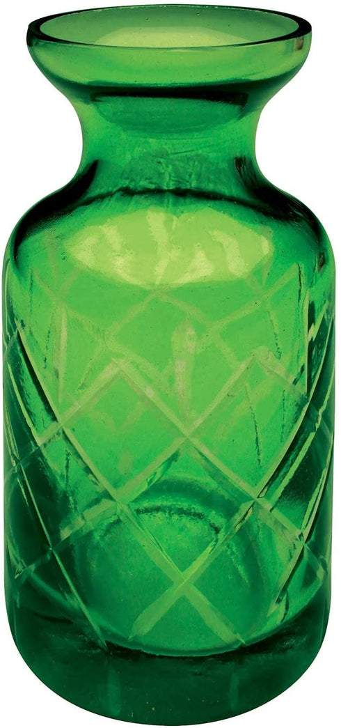 ART & ARTIFACT Flower Vases Set of 5 Small Glass Vases for Flowers, Jeweltone or Clear Glass Bud Vases - Jeweltones