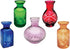 ART & ARTIFACT Flower Vases Set of 5 Small Glass Vases for Flowers, Jeweltone or Clear Glass Bud Vases - Jeweltones