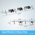 2 Pack Mop and Broom Holder Wall Mount, CVWCVBN Broom Organizer Wall Mount, Stainless Steel Broom Holder, Heavy Duty Tool Organizer, Mop Holder with 3 Racks and 4 Hooks for Home Kitchen Garden Laundry