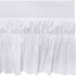 Utopia Bedding King Elastic Bed Ruffle - Easy Wrap Around Ruffle - Microfiber Bed Skirt with Adjustable Elastic Belt 16 Inch Tailored Drop - Hotel Quality Bedskirt, Fade Resistant (King, White)