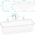 Wall Basket, Cambond Metal Wall Mounted Wire Baskets for Storage, Durable Hanging Wire Wall Basket Pantry Organizer for Kitchen, Home, Office, Bathroom, Garage, Mount Hooks Included 4 Pack (White)