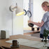 Modern Mini White Plug in Cord Reading Wall Lamp with Switch - Rotating Adjustable Spotlight Wall Sconces Fixture - Indoor Night Light for Bedroom Child Headboard Living Room Decoration(7W 3000K)