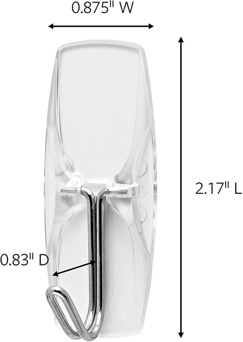 Command Medium Wire Toggle Hook Value Pack, Clear, 6-Hooks, Organize Damage-Free