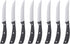 Emeril Lagasse Steak Knife Set of 8, 4.5? Stainless Steel Serrated Blades, Premium Kitchen Steak Knife Set with Black Handles