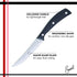 Emeril Lagasse Steak Knife Set of 8, 4.5? Stainless Steel Serrated Blades, Premium Kitchen Steak Knife Set with Black Handles