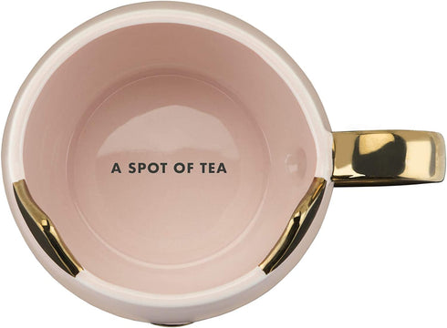 Pinky Up Chloe Leopard Mug, 12 Oz Coffee Cup, Tea Accessory, Pink Ceramic with Metallic Finish
