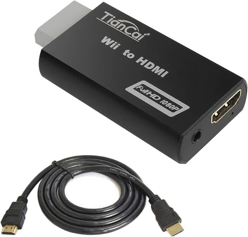 Wii HDMI Converter Adapter, Tohilkel Wii to HDMI 1080P Converter with 3.5mm Audio Output for Nintendo to Smart TV